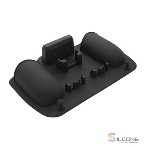 Image of 2-Hole Silicone Toothbrush Holder Black