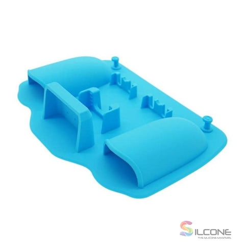 Image of 2-Hole Silicone Toothbrush Holder Blue