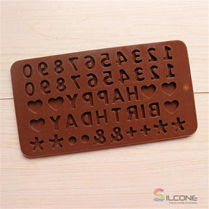 Alphabet Birthday Cake Chocolate Silicone Mold