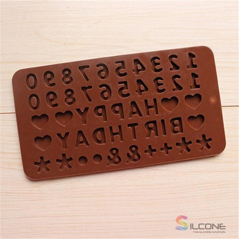 Image of Alphabet Birthday Cake Chocolate Silicone Mold