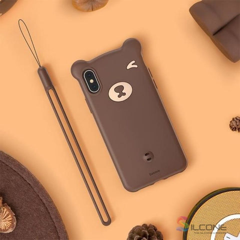 Image of Cute Little Bear Case For Iphone Xs Max Xr 2018 Brown / 5.8