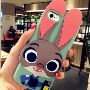 3D Cartoon Soft Silicone Phone Case For iPhone