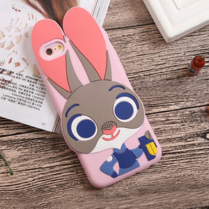 3D Cartoon Soft Silicone Phone Case For iPhone