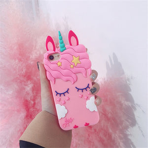 3D Cartoon Soft Silicone Phone Case For iPhone