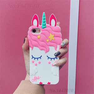 3D Cartoon Soft Silicone Phone Case For iPhone