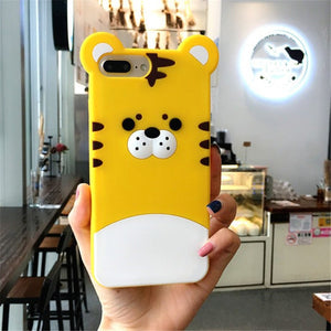 3D Cartoon Soft Silicone Phone Case For iPhone