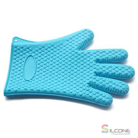 Image of Silicone Gloves Waterproof Heat Resistant Blue