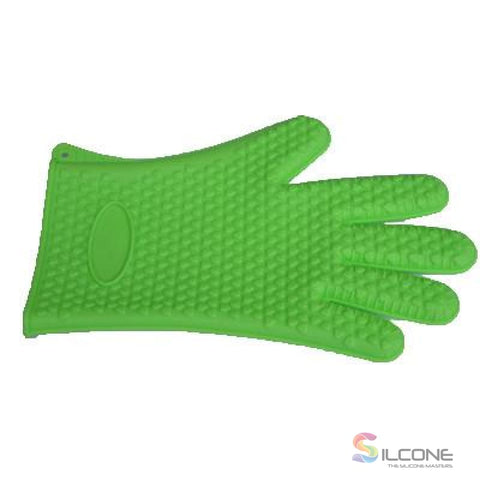 Image of Silicone Gloves Waterproof Heat Resistant Green