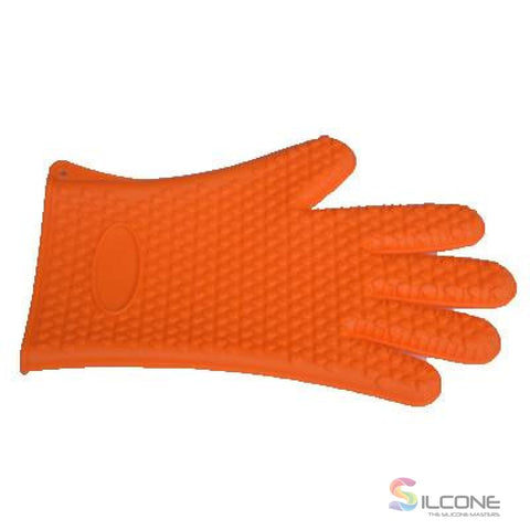 Image of Silicone Gloves Waterproof Heat Resistant Orange