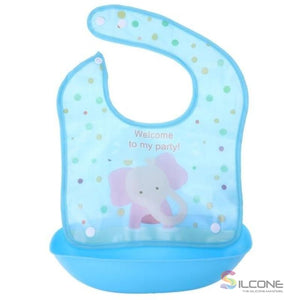 Waterproof Silicone Bibs Rubber Baby Bibs for Toddler Wipe Off Roll Up Boys Girls Unisex