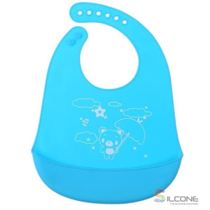 Waterproof Silicone Bibs Rubber Baby Bibs for Toddler Wipe Off Roll Up Boys Girls Unisex